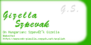 gizella szpevak business card